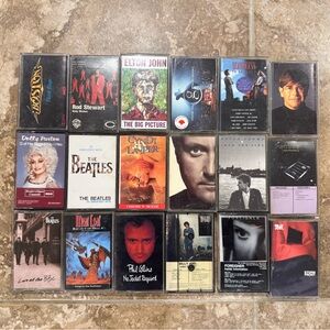 Cassette bundle 18 total Vintage 80s 90s Phil Collins Meatloaf Dolly Boston